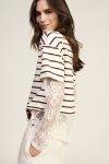 Maglia a righe con maniche e fondo in pizzo Dixie 1