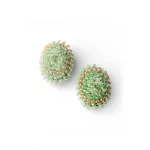 Orecchini a clip ovali con microcristalli in vetro Mya Accessories