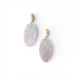 Orecchini pendenti con pietra ovale Mya Accessories