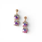 Orecchini pendenti con pietre in vetro Mya Accessories 0