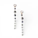 Orecchini pendenti lunghi con pietre dure a sfera Mya Accessories 0