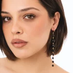Orecchini pendenti lunghi con pietre dure a sfera Mya Accessories 0