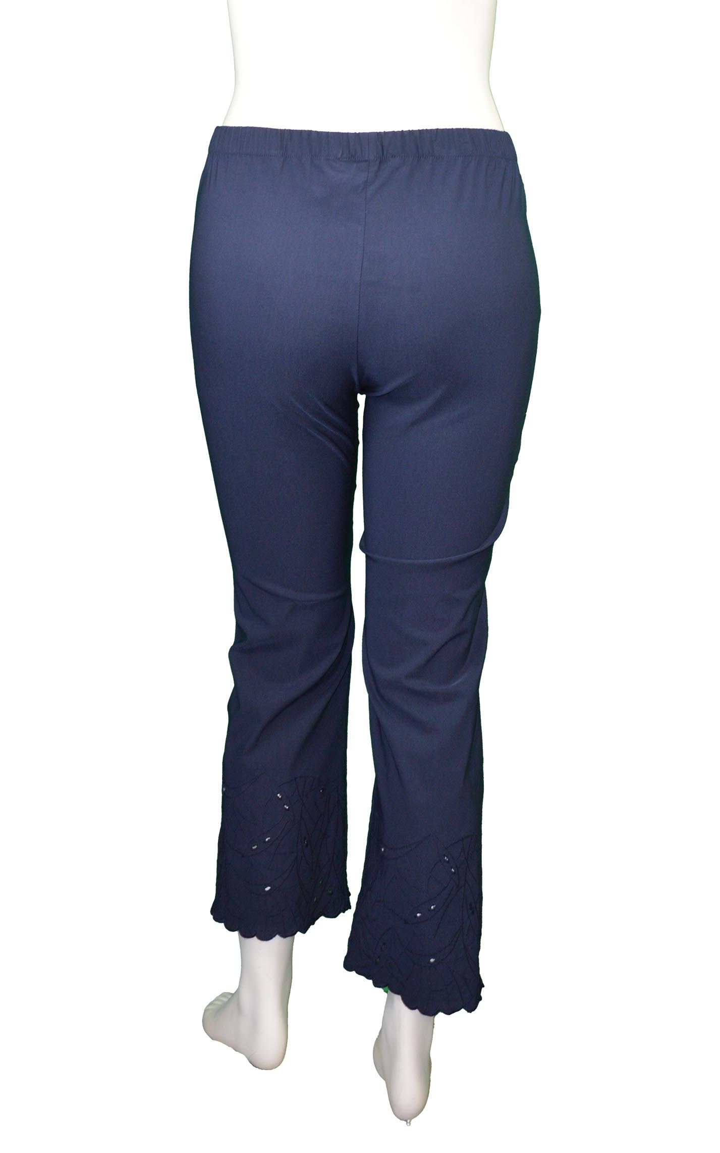 Pantaloni dritti con ricamo GiglioRosso 1 Pantaloni dritti con ricamo GiglioRosso 1