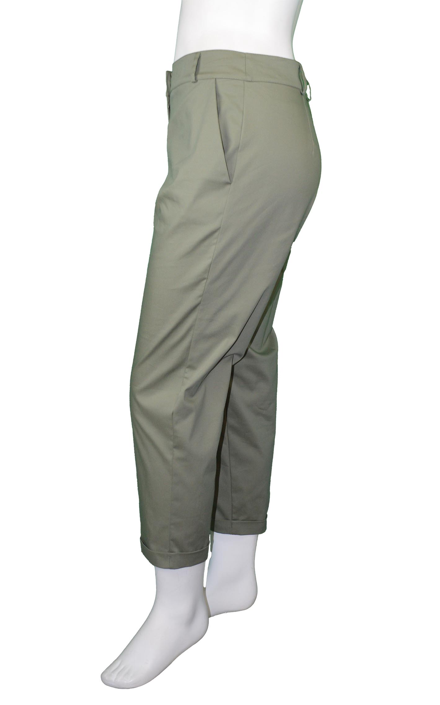 Pantaloni in cotone con risvolto GiglioRosso 0 Pantaloni in cotone con risvolto GiglioRosso 0