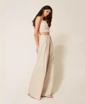 Pantaloni in misto lino con lurex Twinset Actitude