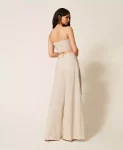 Pantaloni in misto lino con lurex Twinset Actitude