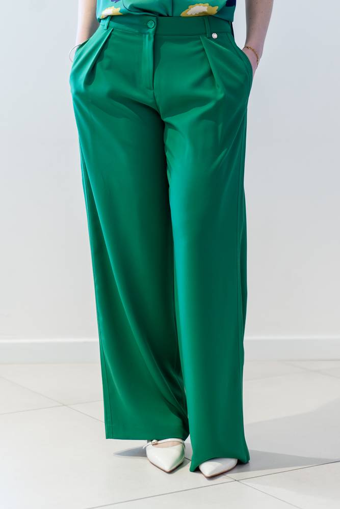 Pantaloni palazzo con elastico Diana Gallesi (1) Pantaloni palazzo con elastico Diana Gallesi (1)