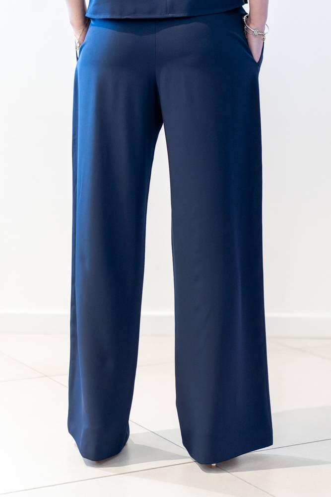 Pantaloni palazzo con elastico Diana Gallesi (8) Pantaloni palazzo con elastico Diana Gallesi (8)