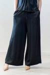 Pantaloni palazzo satin con coulisse Dixie