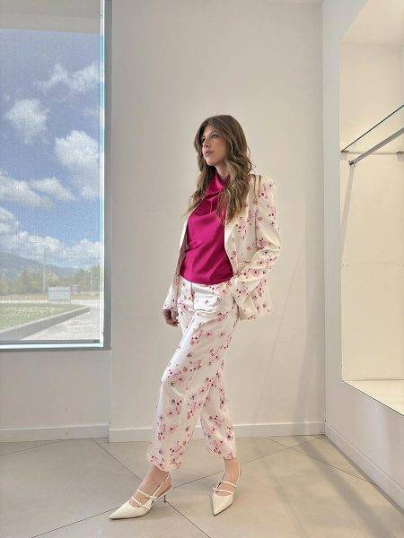 Pantaloni sartoriali stampa floreale Imperial (2)