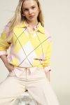 Pullover motivo argyle collo polo Dixie