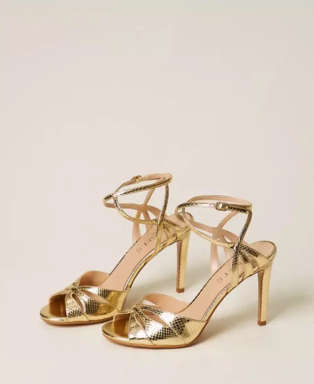 Sandali in pelle laminata Twinset Actitude 0