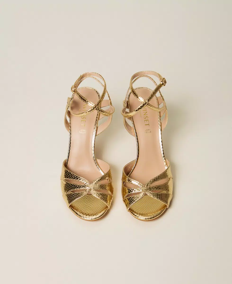 Sandali in pelle laminata Twinset Actitude 2 Sandali in pelle laminata Twinset Actitude 2