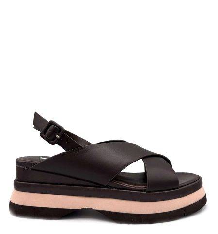 Sandalo in nappa intrecciato Jeannot 0