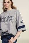 T shirt ampia stampa frontale Dixie