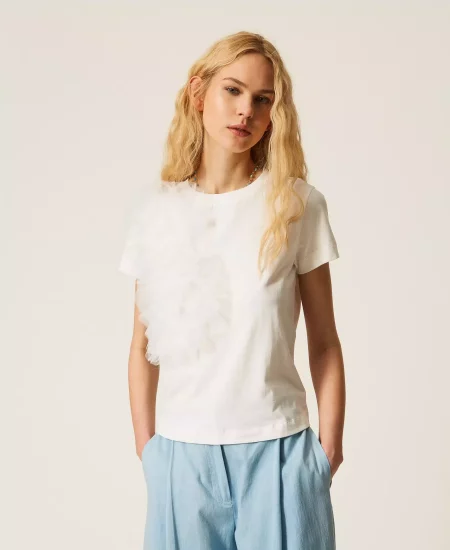 Camicetta Estiva Da Donna Con Scollo A V E Maniche A Petalo – Top Leggero A Maniche Corte Con Stampa Floreale – Casual Chic