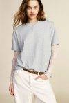 T shirt girocollo con maniche in pizzo Dixie
