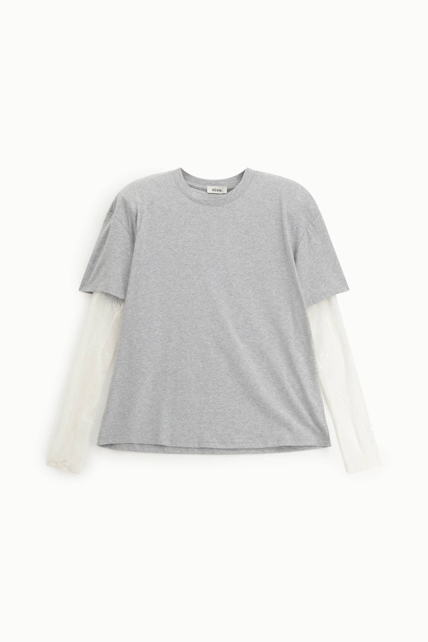 T shirt girocollo con maniche in pizzo Dixie 2 T shirt girocollo con maniche in pizzo Dixie 2