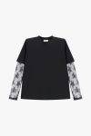 T shirt girocollo con maniche in pizzo Dixie