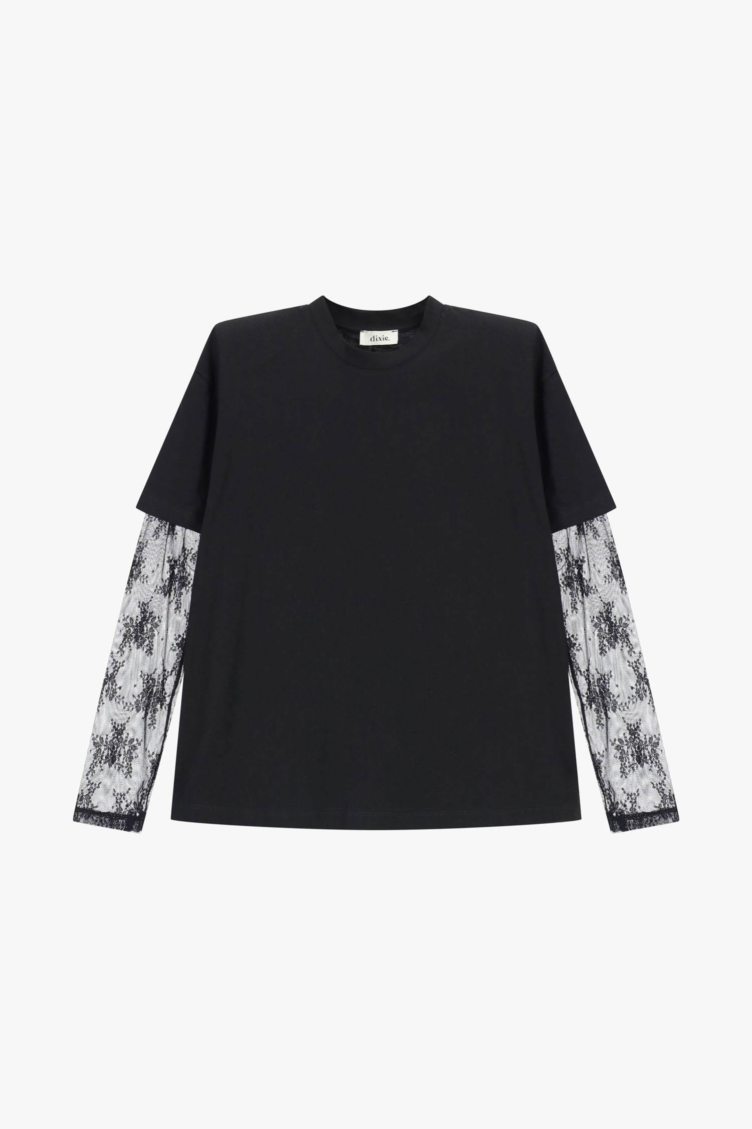 T shirt girocollo con maniche in pizzo Dixie 3 T shirt girocollo con maniche in pizzo Dixie 3
