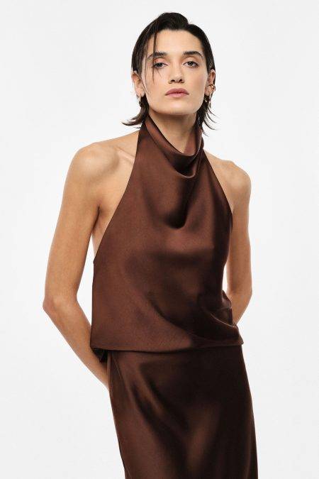 Top halter scollo morbido Imperial