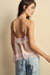 Top spalline sottili con bordo pizzo asimmetrico Dixie 1
