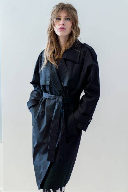 Trench doppiopetto con cinta Please (1)