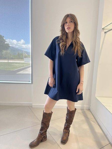 Abito camicia svasato SOLOTRE (2)
