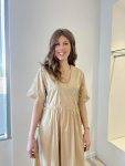 Abito lungo con coulisse e strass JIJIL (1)