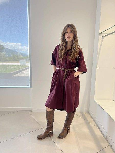 Abito midi in cotone con cinta Dixie (2)