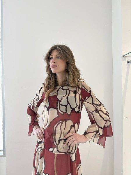 Blusa con apertura manica Diana Gallesi (2)