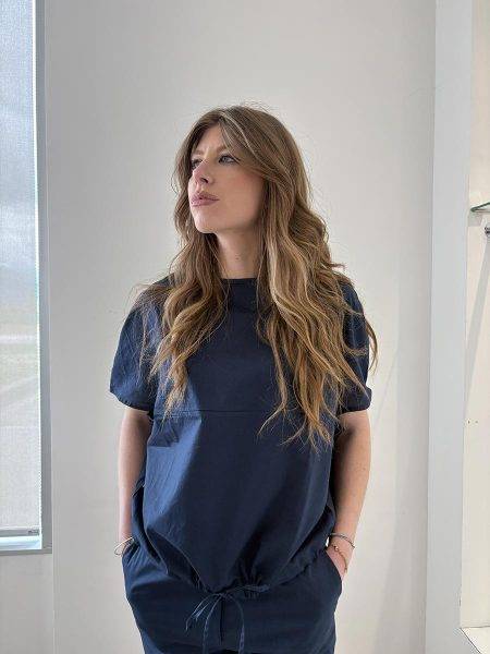 Blusa in cotone con coulisse JIJIL (2)