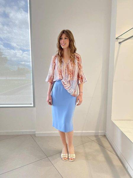 Blusa stampata scollo a V Jijil (2)