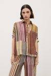 Camicia boxy fit a righe Ottod’Ame 0