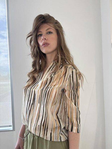 Camicia coreana manica tre quarti Diana Gallesi (2)