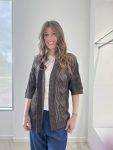 Cardigan con jaquard e intarsio Diana Gallesi (2)
