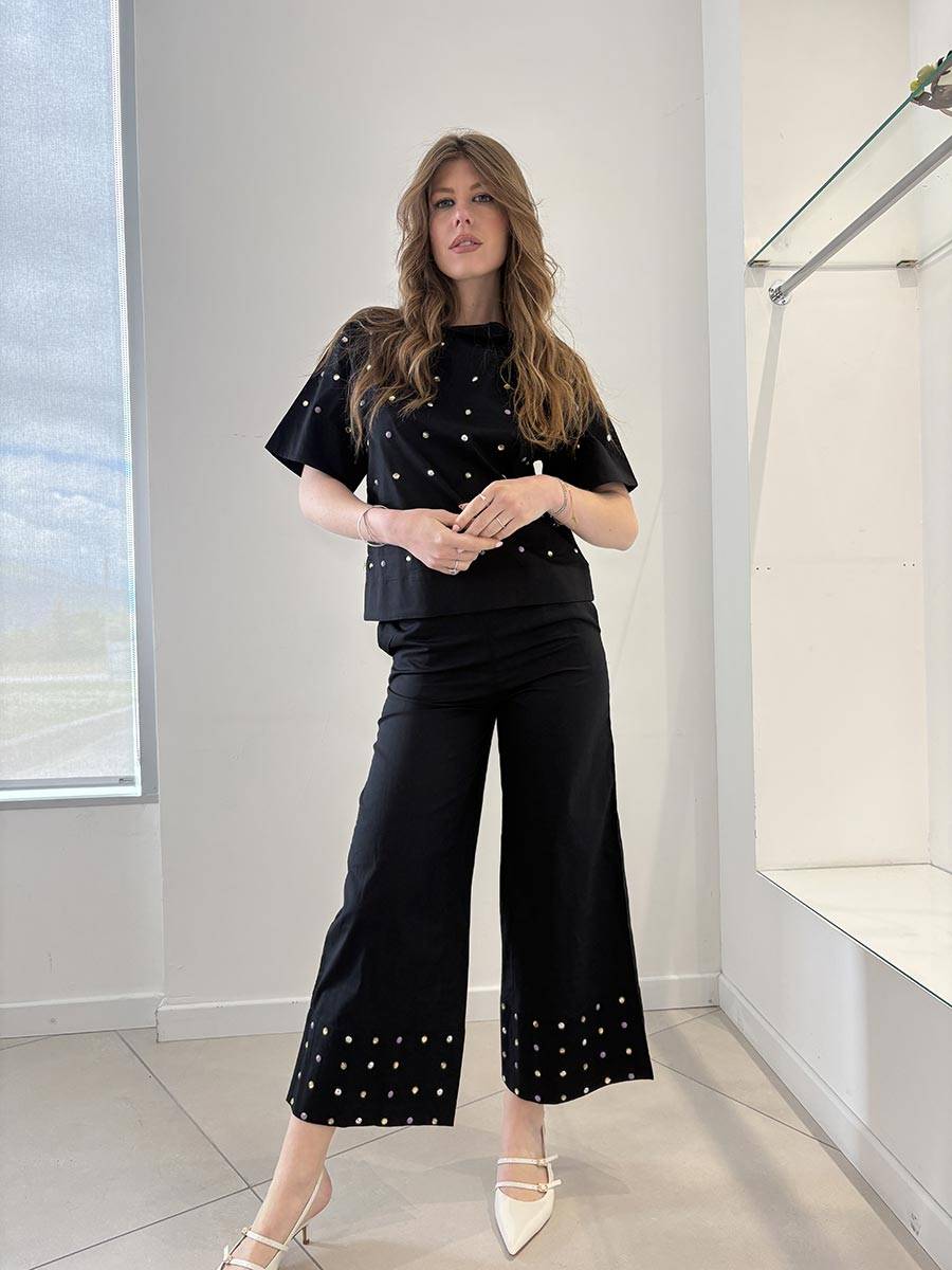 Pantaloni palazzo con applicazioni JIJIL (1) Pantaloni palazzo con applicazioni JIJIL (1)