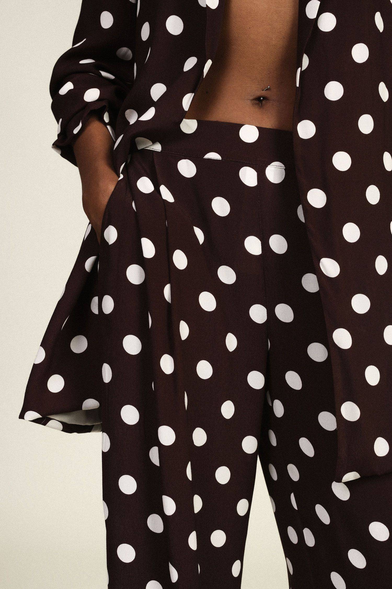 Pantaloni palazzo fantasia a pois Dixie 1 Pantaloni palazzo fantasia a pois Dixie 1