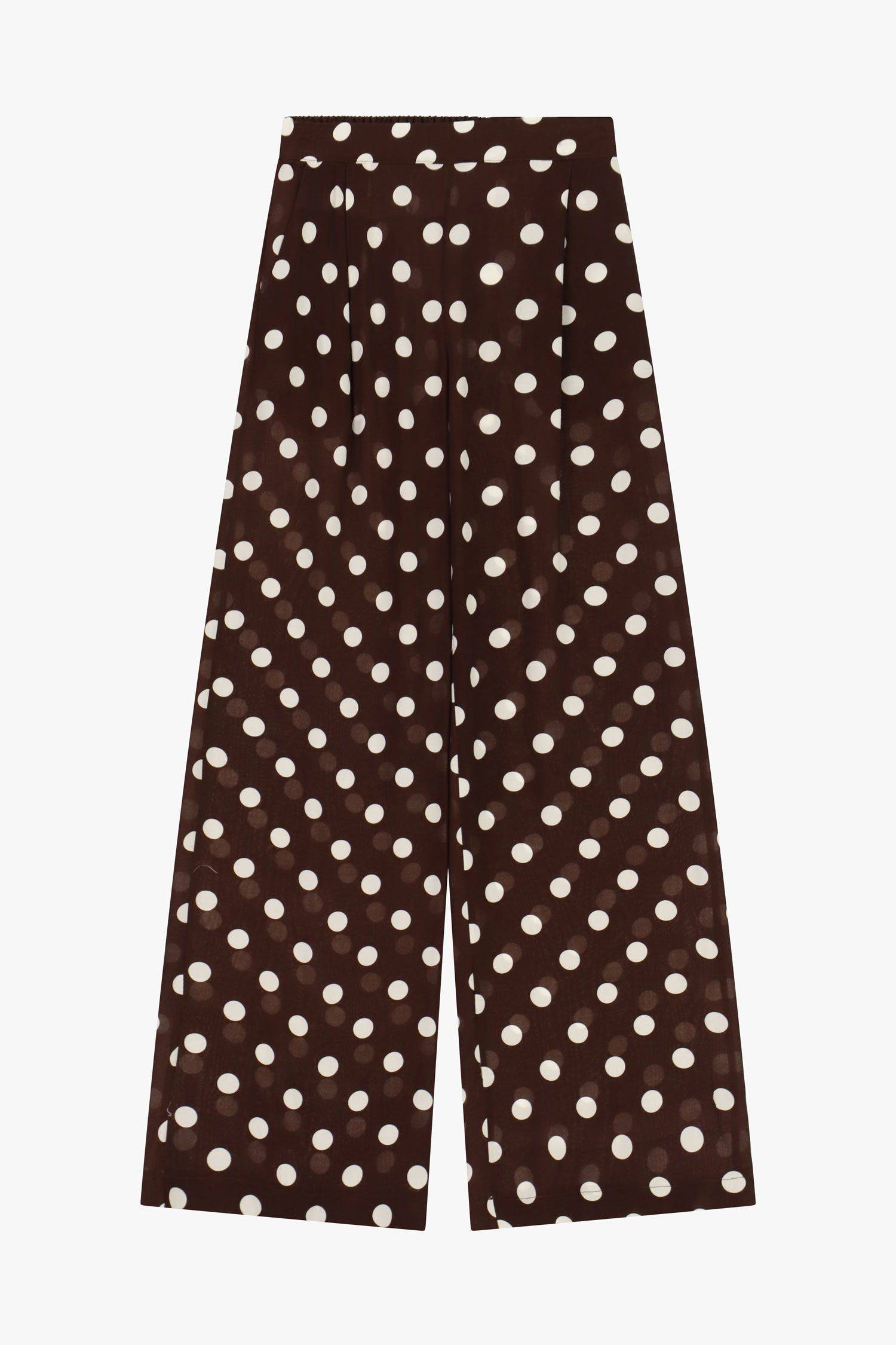 Pantaloni palazzo fantasia a pois Dixie 2 Pantaloni palazzo fantasia a pois Dixie 2