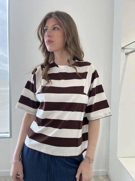 T Shirt boxy a righe SOLOTRE (3)
