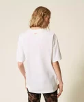 T shirt over MYFO con stampa e ricamo Twinset Actitude 0