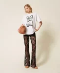 T shirt over MYFO con stampa e ricamo Twinset Actitude 0