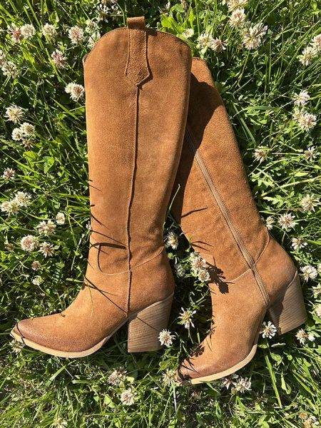 Texano alto in suede Divine Follie (1)