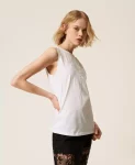 Top MYFO con ricamo a rosa Twinset Actitude