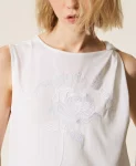 Top MYFO con ricamo a rosa Twinset Actitude