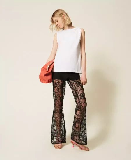 Top MYFO con ricamo a rosa Twinset Actitude