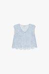 Top corto in pizzo floreale con scollo a v Imperial (1)