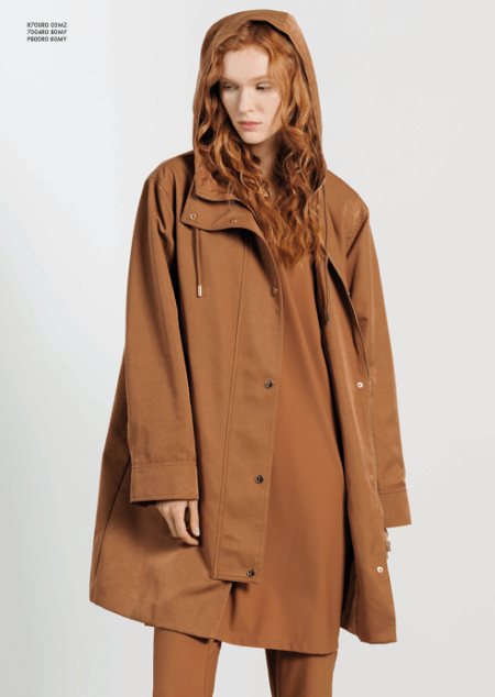 Trench con cappuccio e coulisse Diana Gallesi