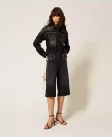 Bermuda in jeans con borchie Twinset Actitude 0