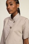 Blazer corto a righe con maniche corte e bottoni Dixie